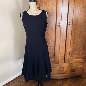 Calvin Klein Women's Sleeveless Fit and Flare Black Dress Size 4P